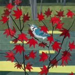 Blue-Jay-in-the-Japanese-Maple